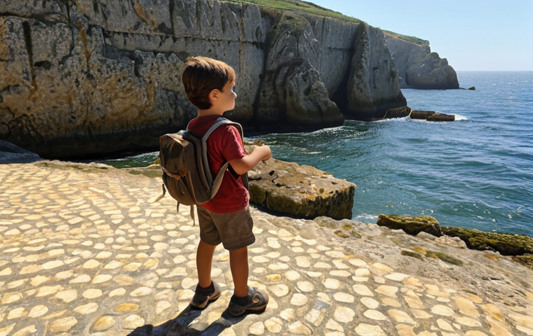 ** Children learning about the Discoveries while exploring the Portuguese coast, integrating history with outdoor exploration.

**